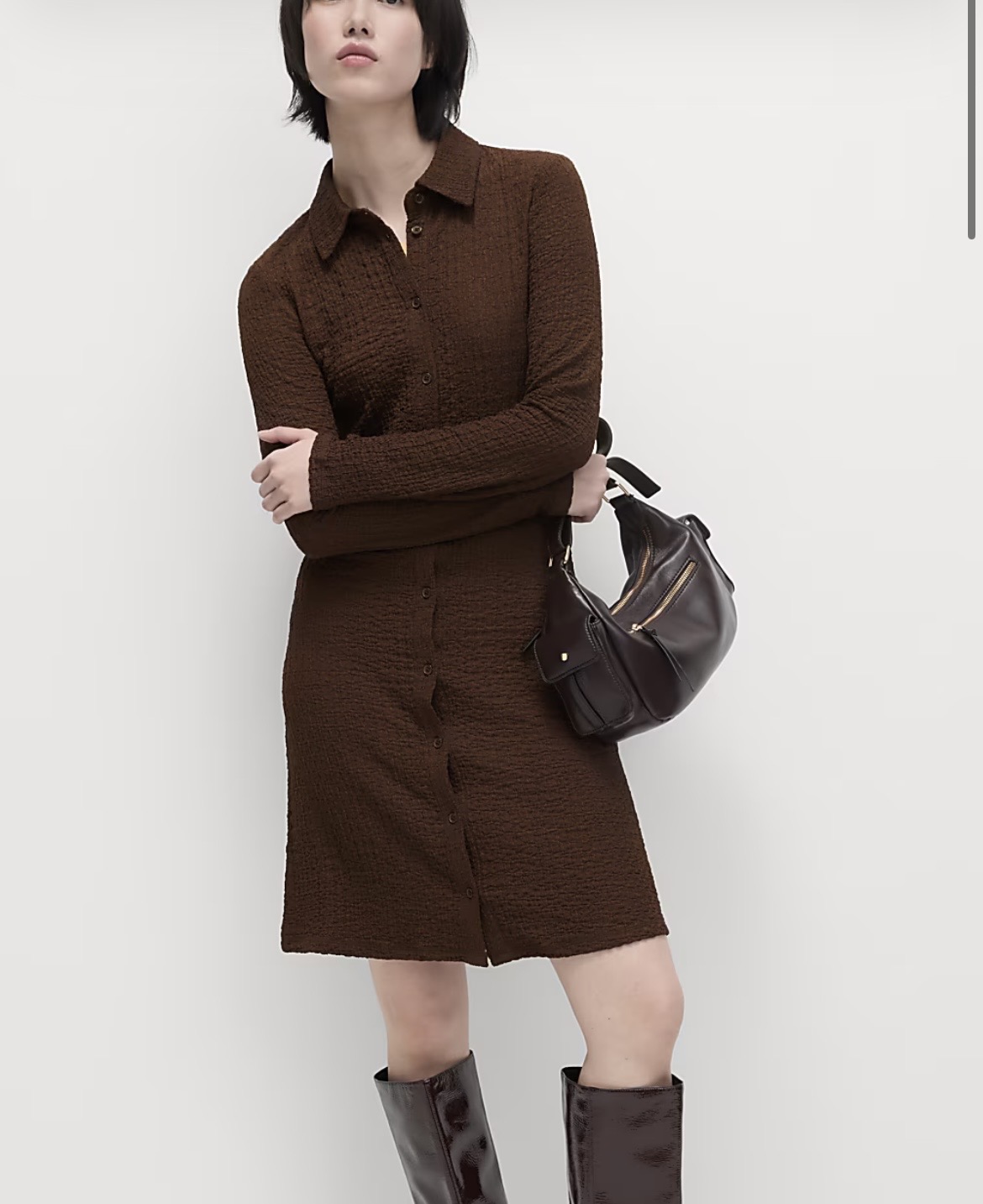 Marks and Spencer’s brown dress size 12