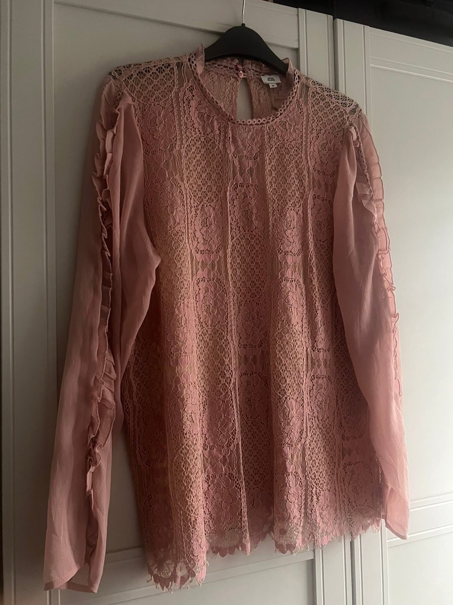 River island blush blouse size 16